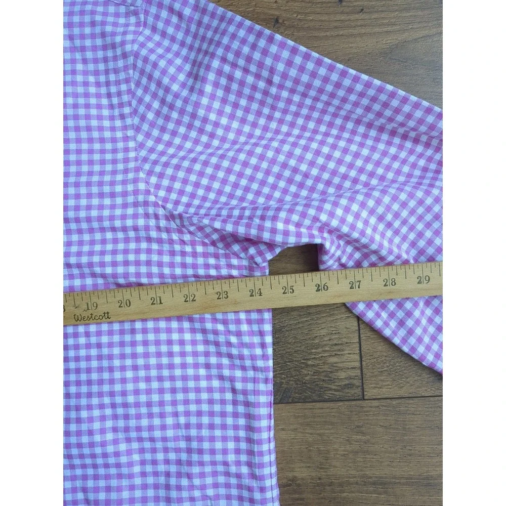 Polo Ralph Lauren Mens L Pink Gingham‎ Long Sleeve Button Shirt Logo - Picture 4 of 9